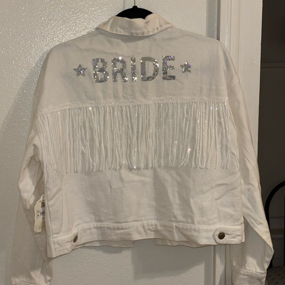 Bride White Fringe denim jacket - Picture 6 of 7